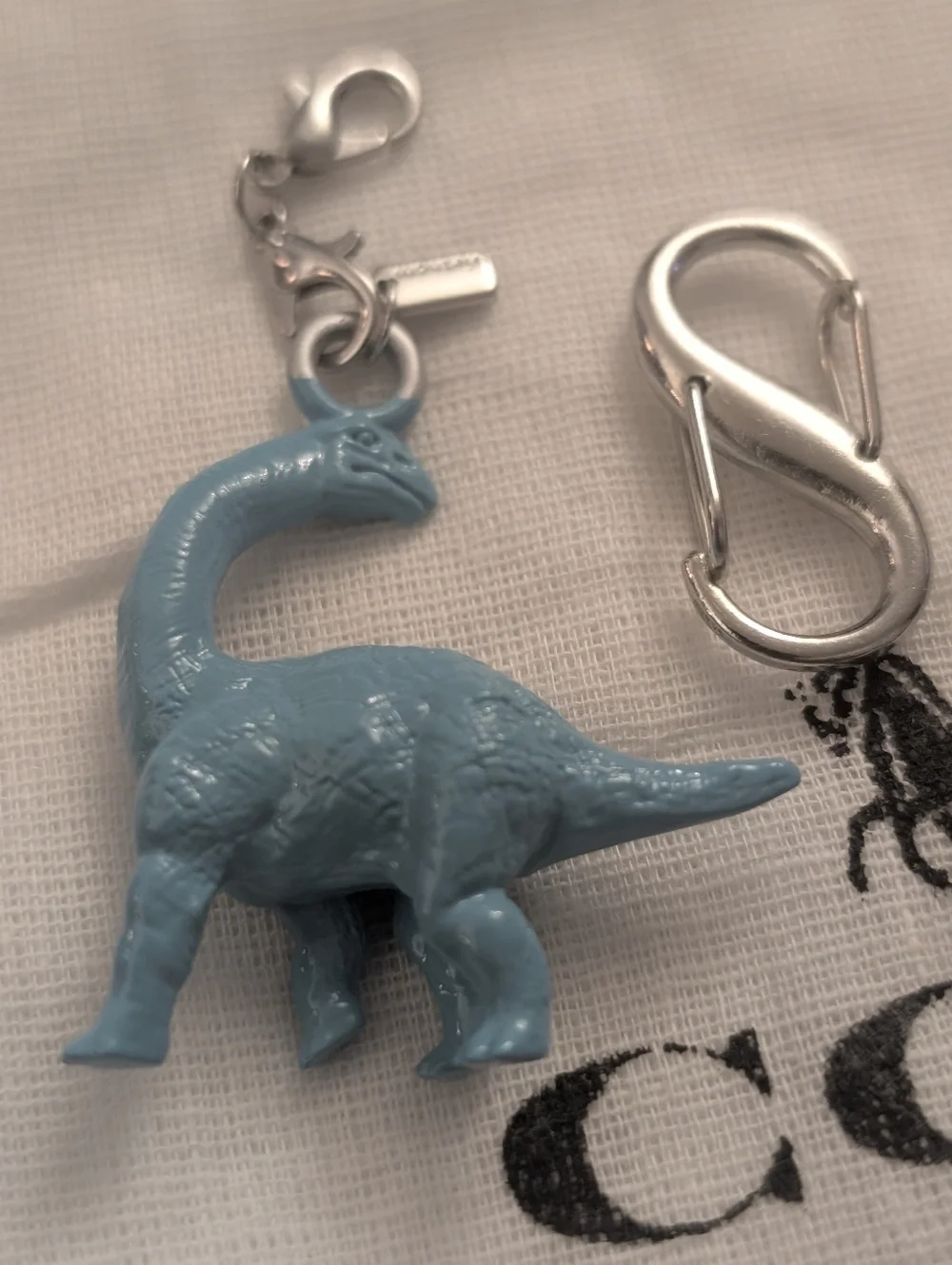 New DIY Coach blue dinosaur bag charm